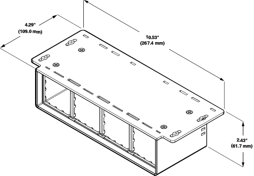 Cable Cubby F55 UT Enclosure with Dimensions