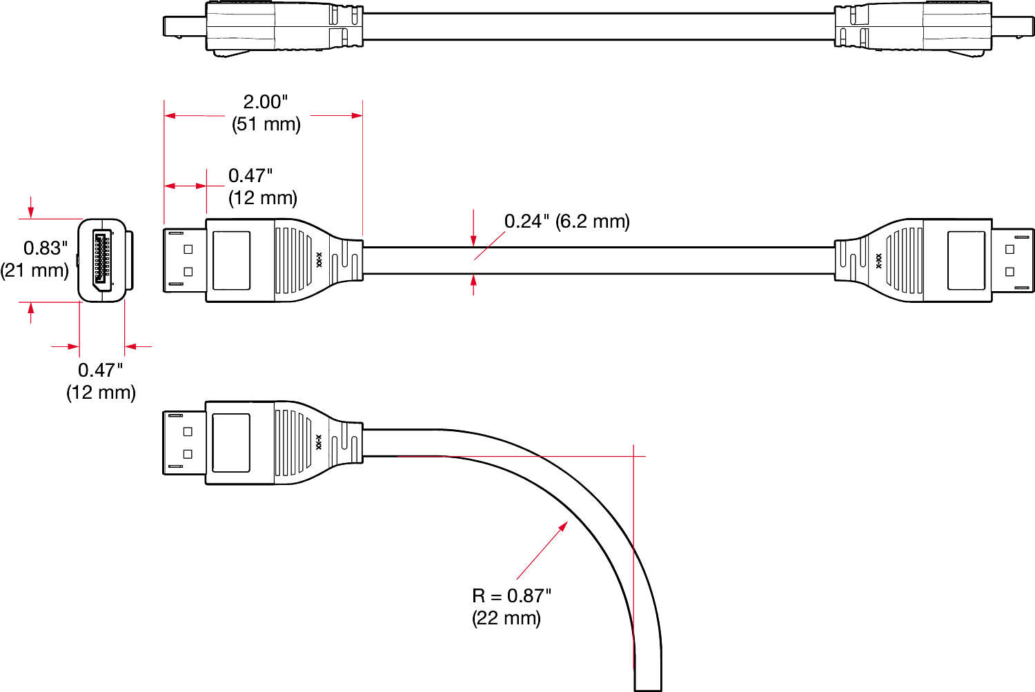 DP Ultra Plus Series dimensions