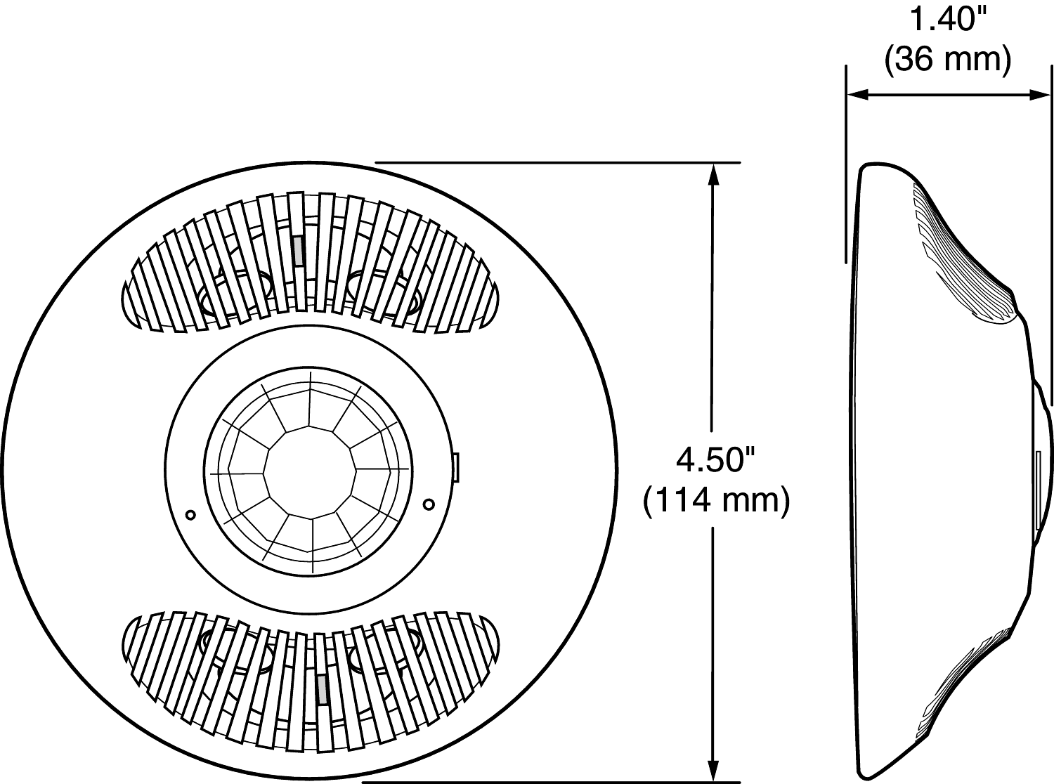 OCS 100C Dimensions